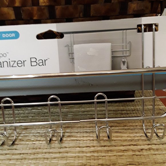 Over Cabinet Door Organizer Bar Spectrum Contempo No Tools Installation NEW - Picture 2 of 6